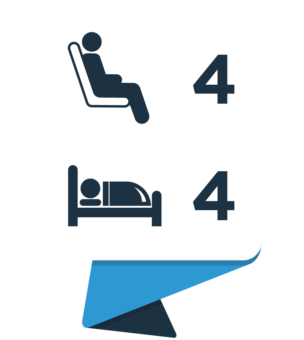 4-Personen-Icon-Blau